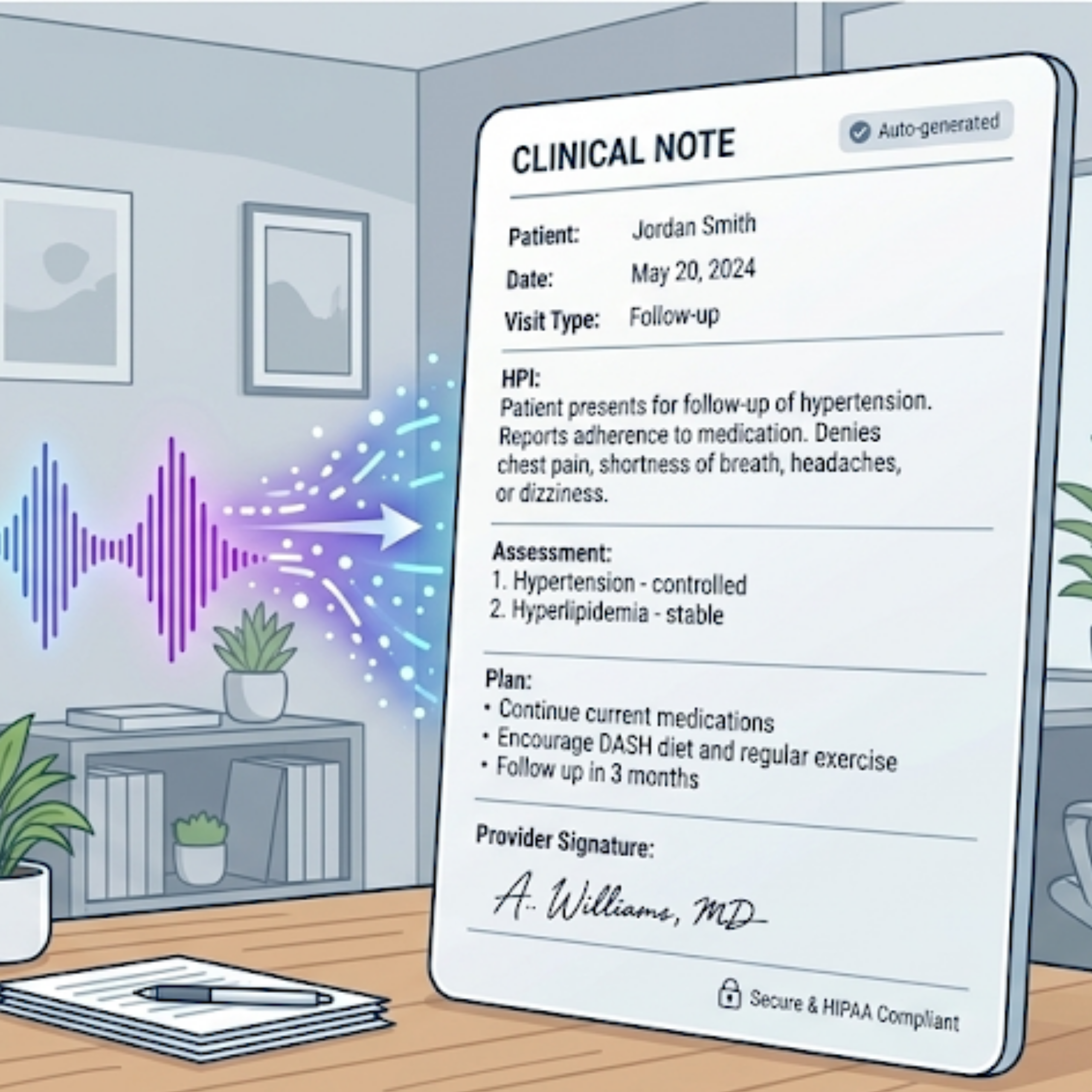 ai clinical note auto generated